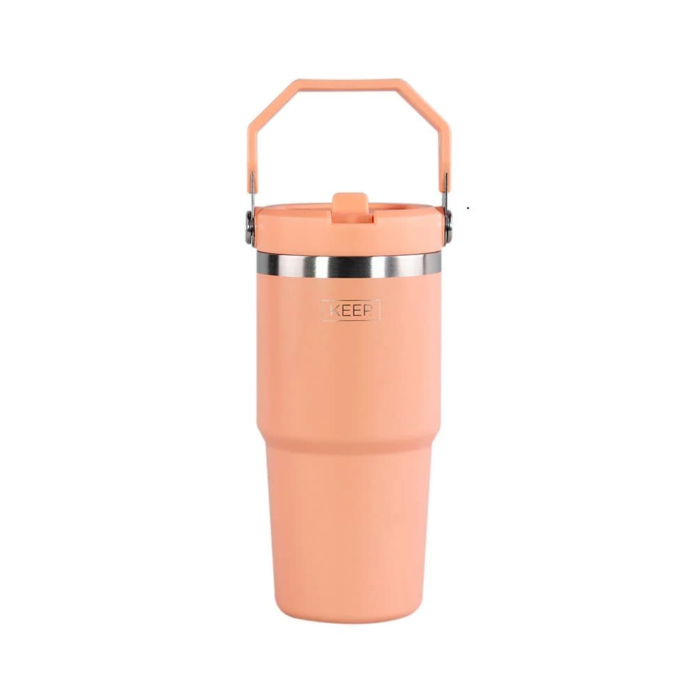 BOTELLA INSULADA C/ MANGO COLORES 590ML KEEP NARANJO1