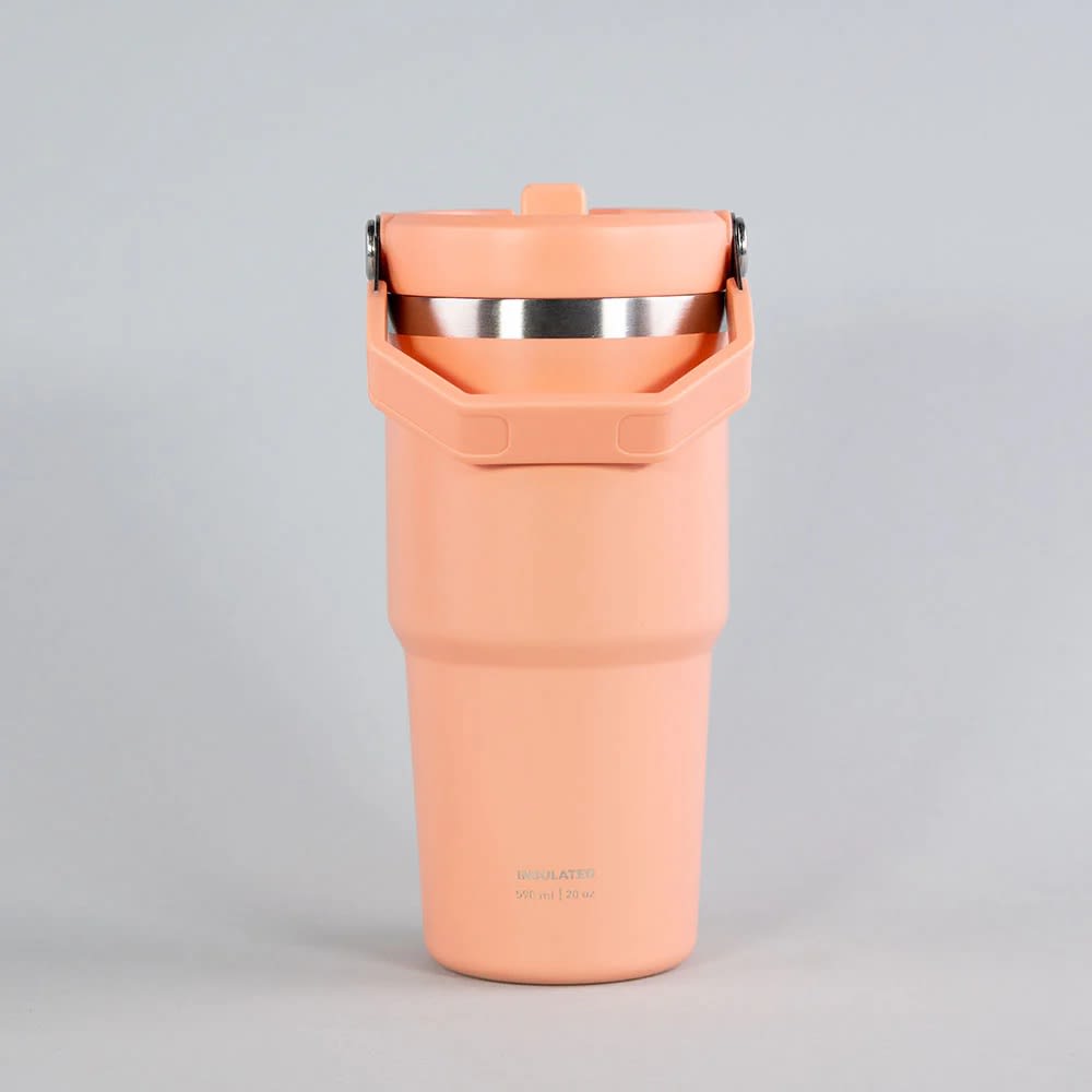 BOTELLA INSULADA C/ MANGO COLORES 590ML KEEP NARANJO2