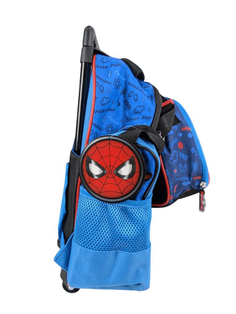PACK ESCOLAR AMAZING SPIDERMAN CON RUEDAS: MOCHILA, LONCHERA Y ESTUCHE DISNEY 20252