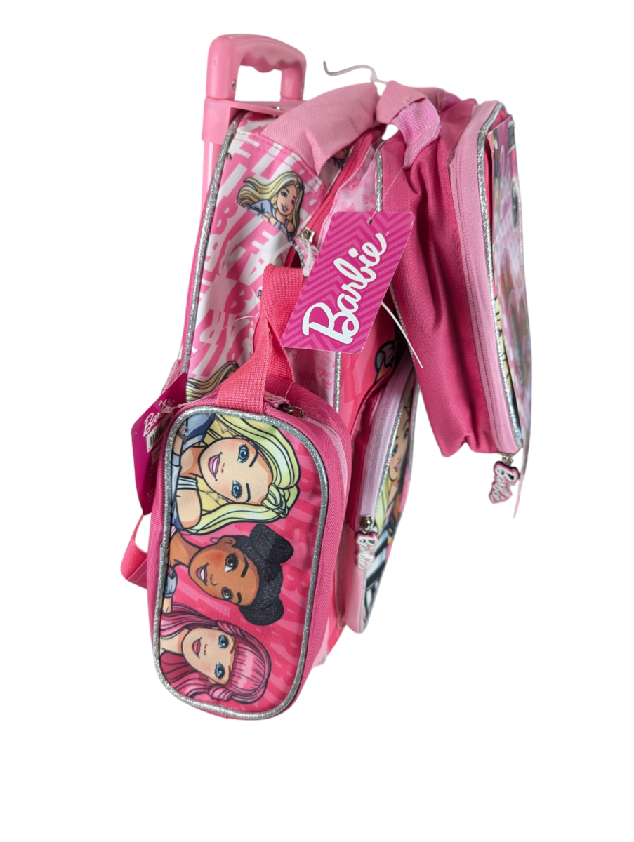 PACK ESCOLAR BARBIE CON RUEDAS: MOCHILA, LONCHERA Y ESTUCHE 20253