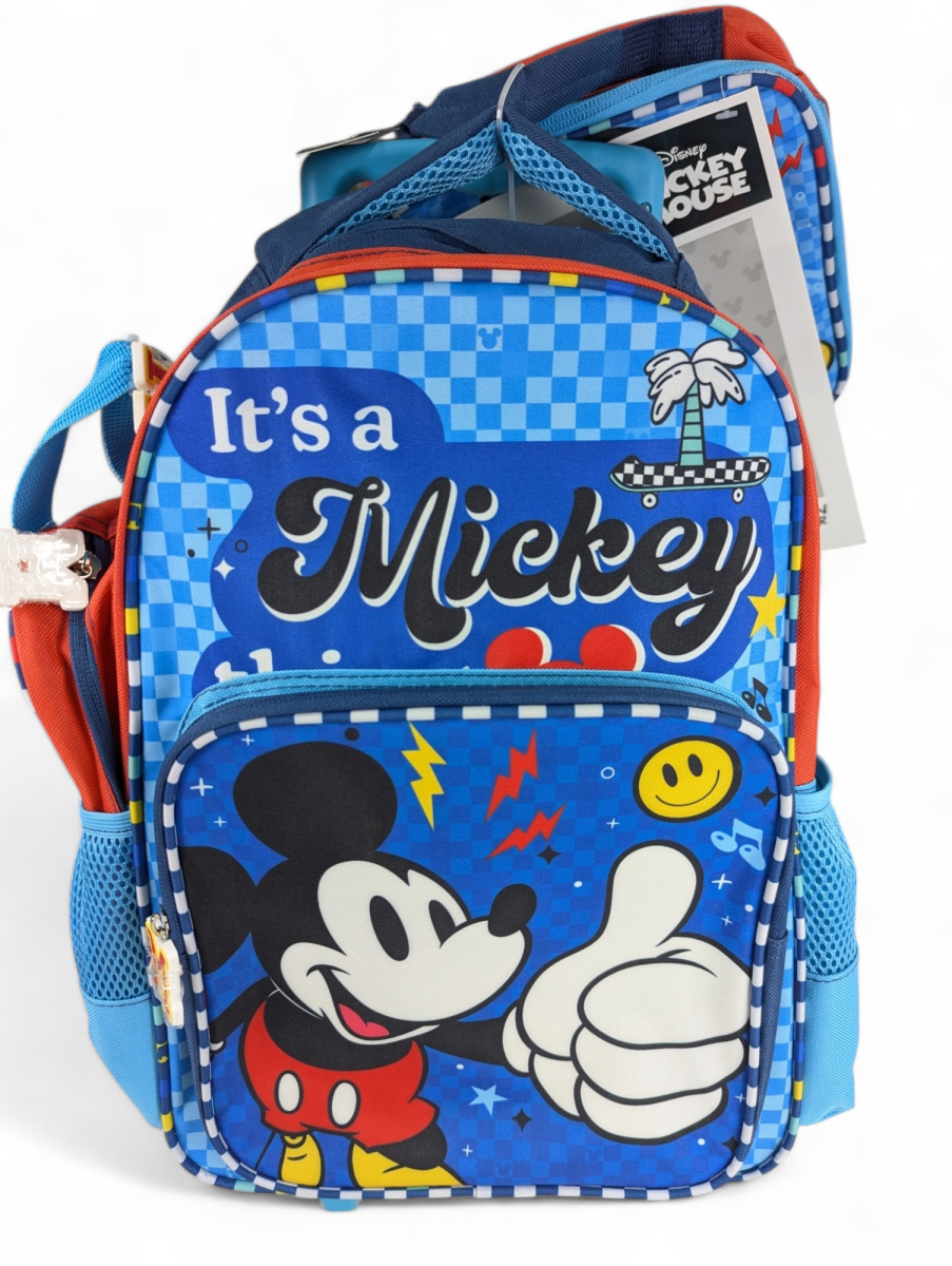 PACK ESCOLAR MICKEY CON RUEDAS: MOCHILA, LONCHERA Y ESTUCHE DISNEY 20252