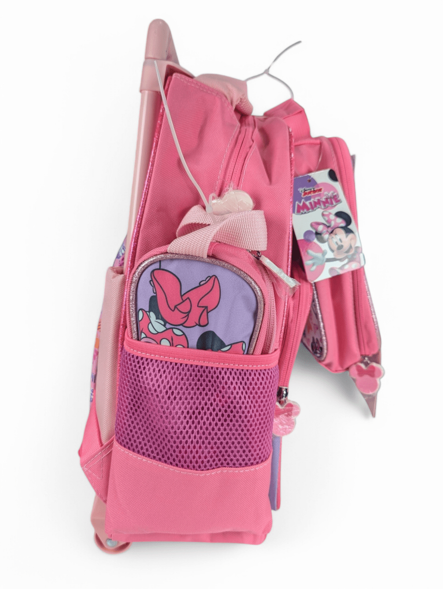 PACK ESCOLAR MINNIE CON RUEDAS: MOCHILA, LONCHERA Y ESTUCHE DISNEY 20254
