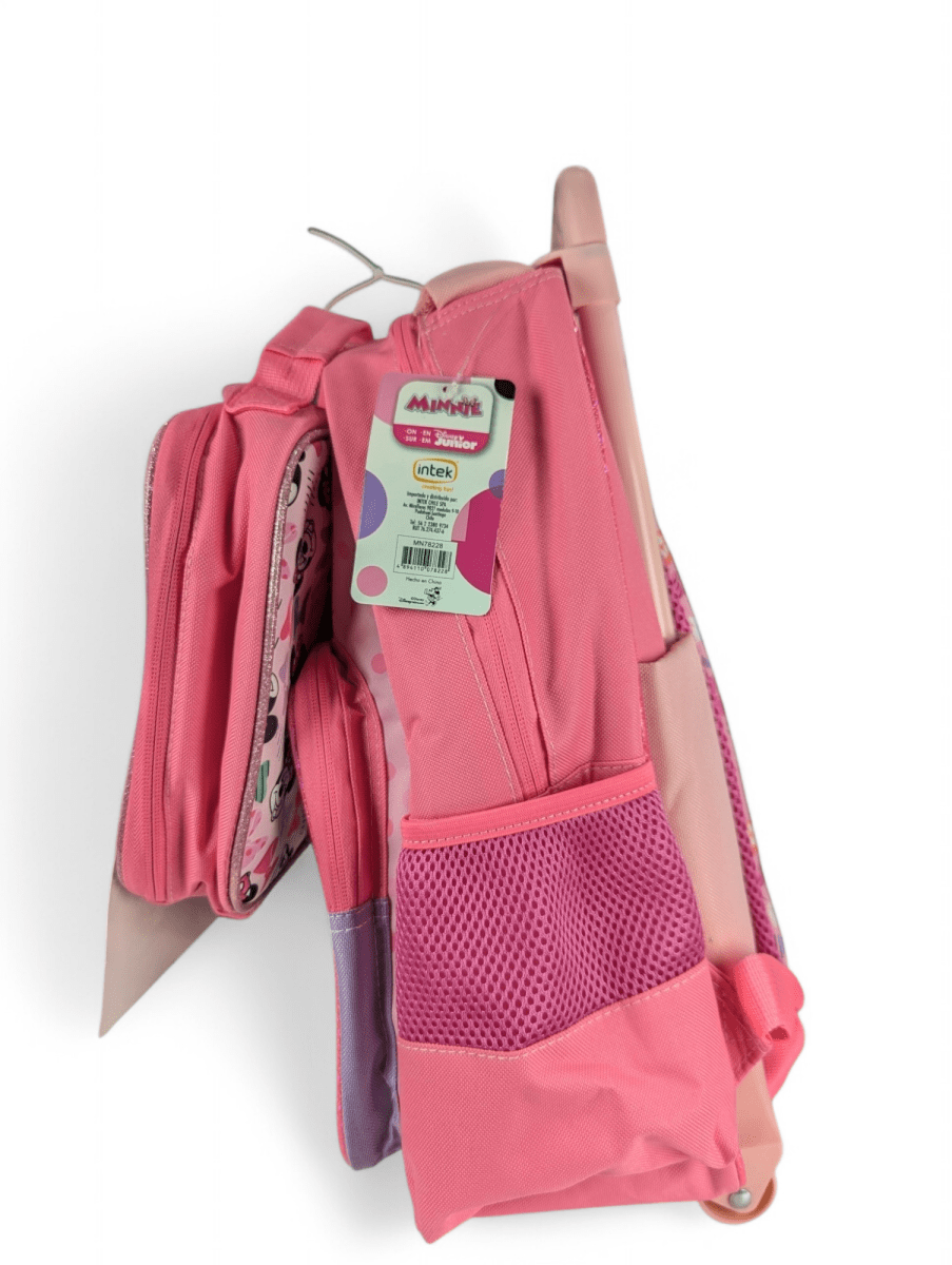 PACK ESCOLAR MINNIE CON RUEDAS: MOCHILA, LONCHERA Y ESTUCHE DISNEY 20255