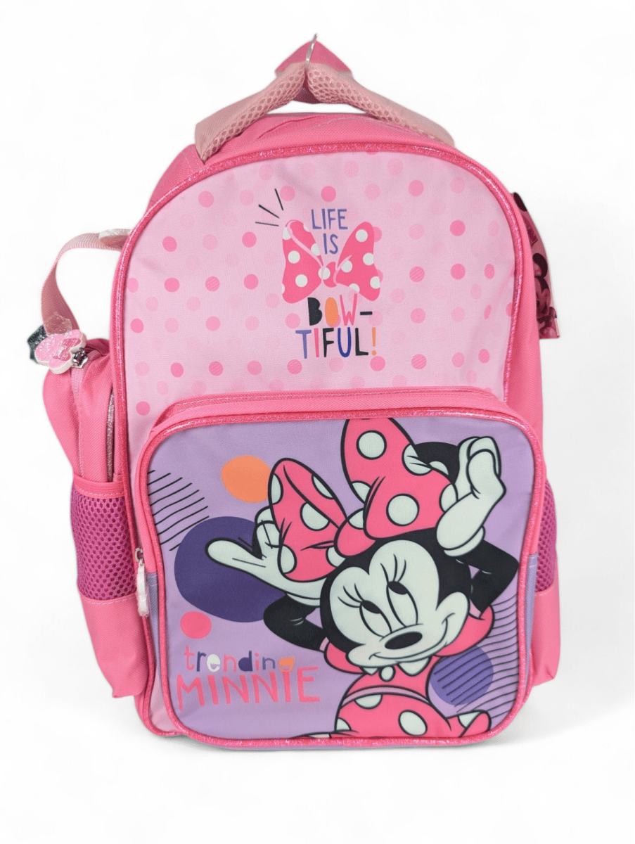 PACK ESCOLAR MINNIE CON RUEDAS: MOCHILA, LONCHERA Y ESTUCHE DISNEY 20252