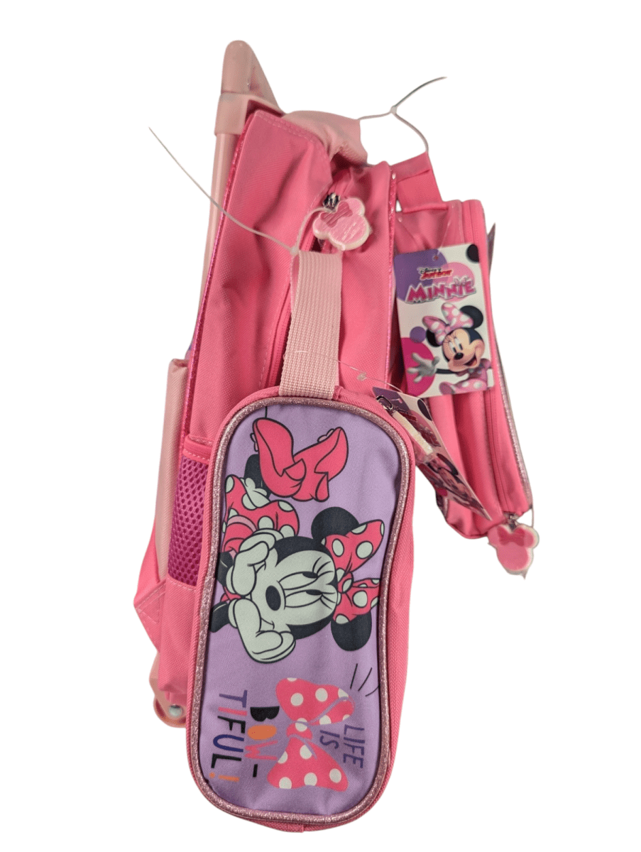 PACK ESCOLAR MINNIE CON RUEDAS: MOCHILA, LONCHERA Y ESTUCHE DISNEY 20253