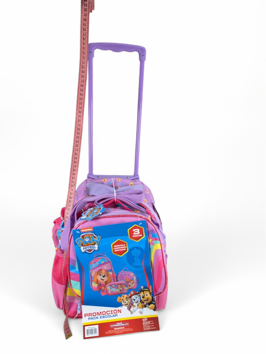 PACK ESCOLAR PAW PATROL SKYE CON RUEDAS: MOCHILA, LONCHERA Y ESTUCHE DISNEY 20253