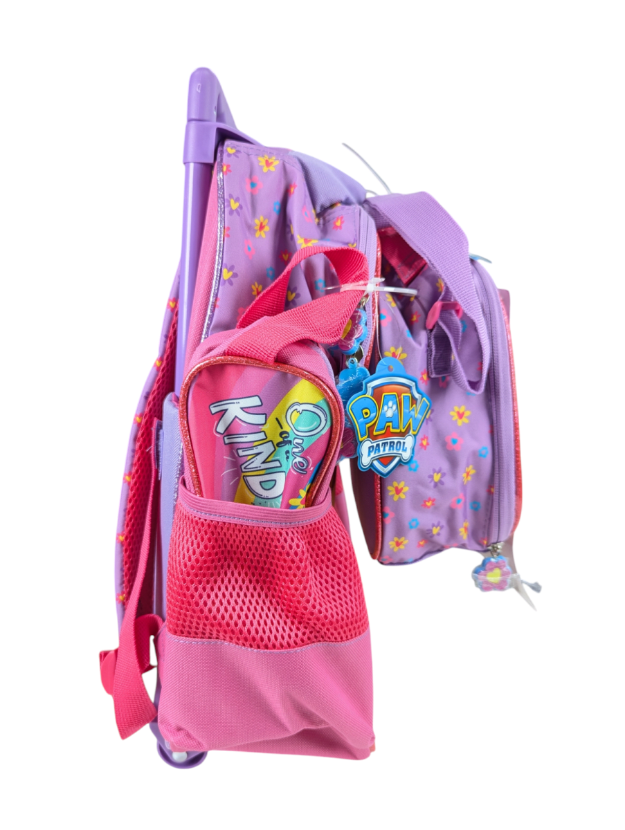 PACK ESCOLAR PAW PATROL SKYE CON RUEDAS: MOCHILA, LONCHERA Y ESTUCHE DISNEY 20255