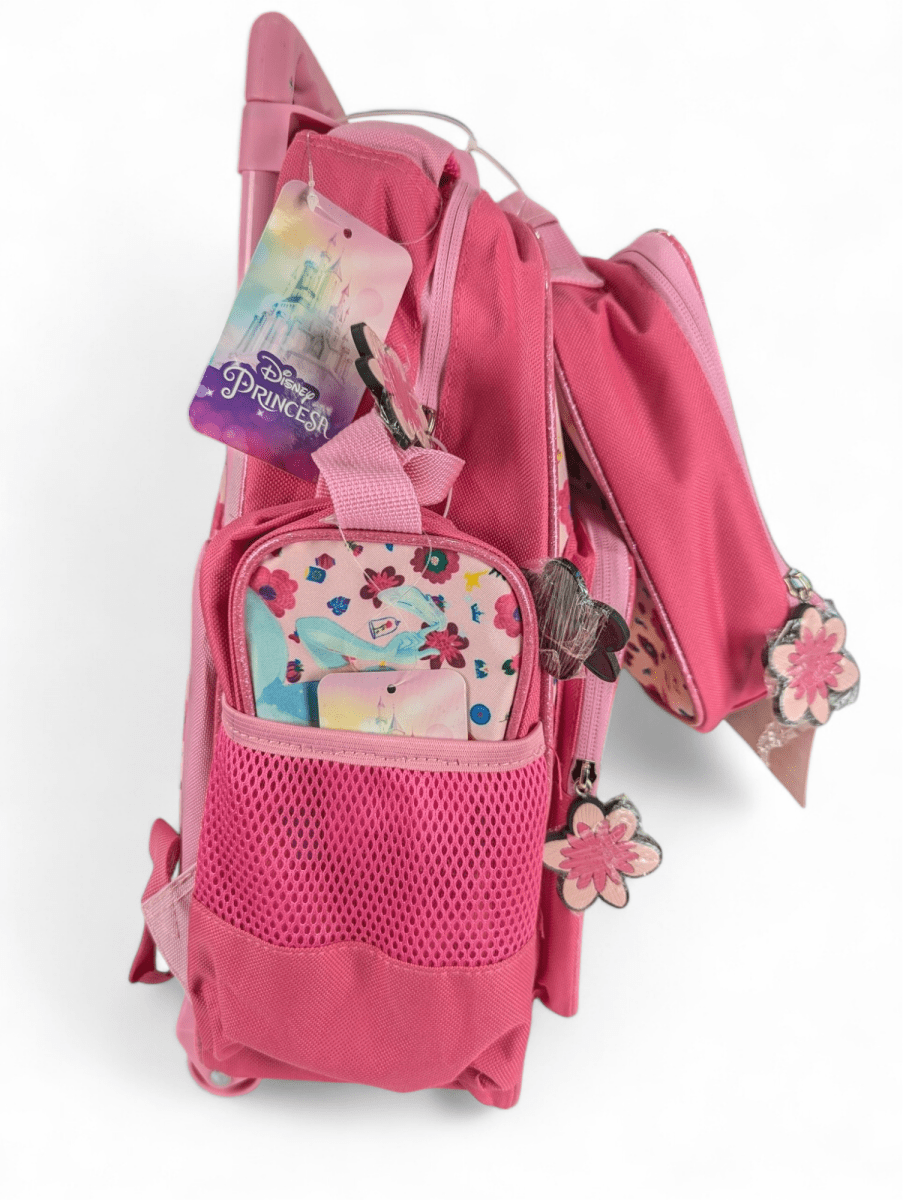 PACK ESCOLAR PRINCESAS CON RUEDAS: MOCHILA, LONCHERA Y ESTUCHE DISNEY 20254
