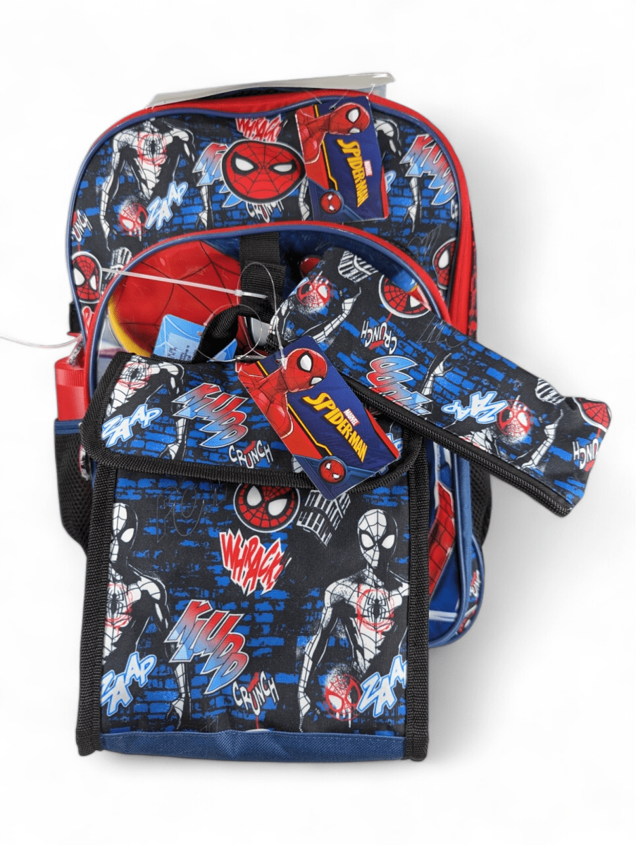 PACK ESCOLAR SPIDERMAN 4 PIEZAS CON RUEDAS: MOCHILA, LONCHERA, ESTUCHE Y BOTELLA MARVEL 20252
