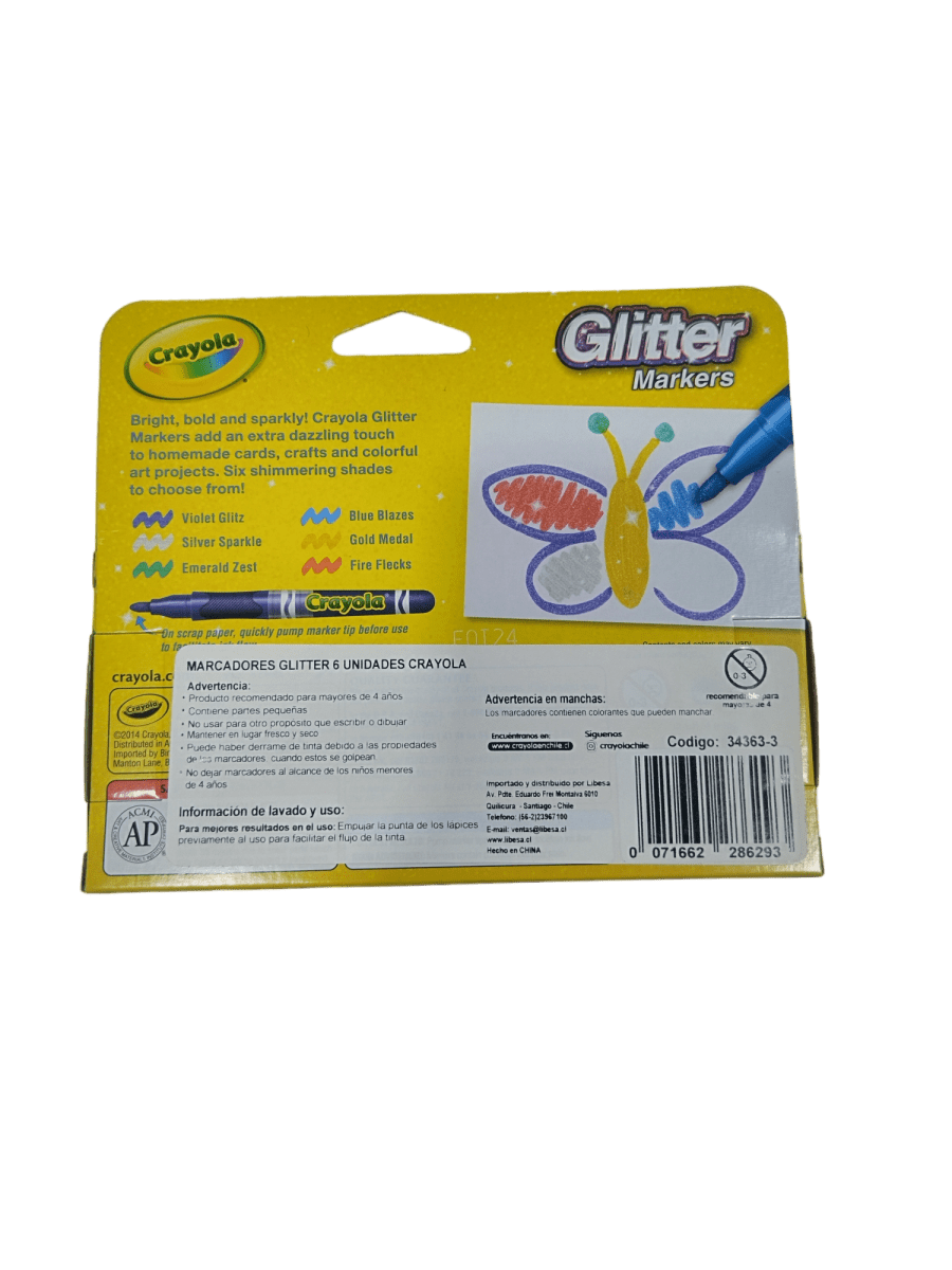 MARCADORES GLITTER 6 UN CRAYOLA1