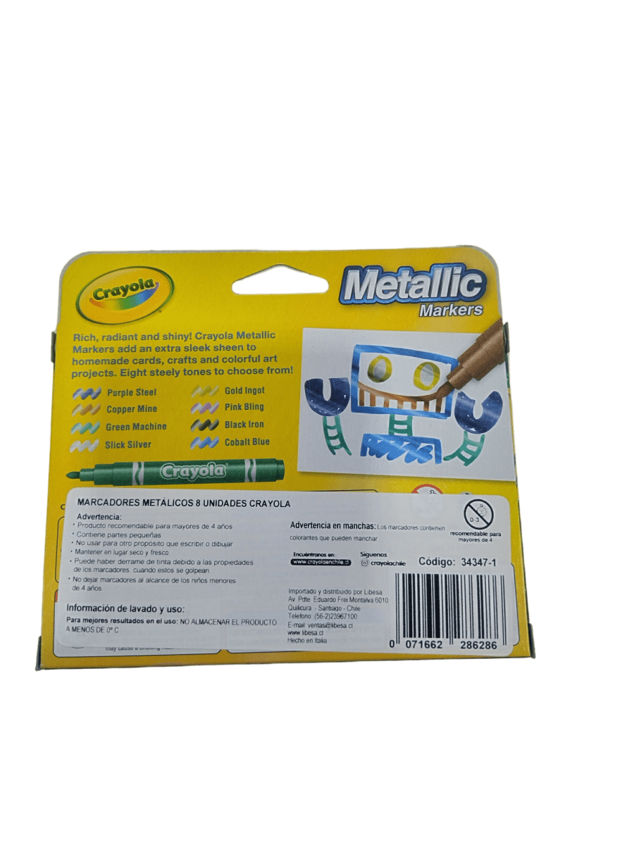 MARCADORES METALICOS 8 UND. CRAYOLA1