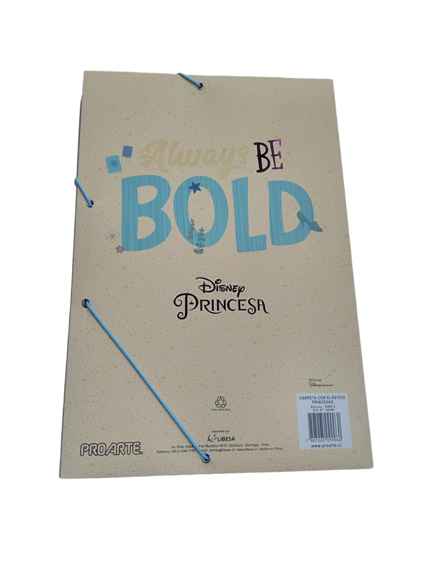 CARPETA C/ELASTICO OFICIO PRINCESAS ALWAYS BE BOLD2