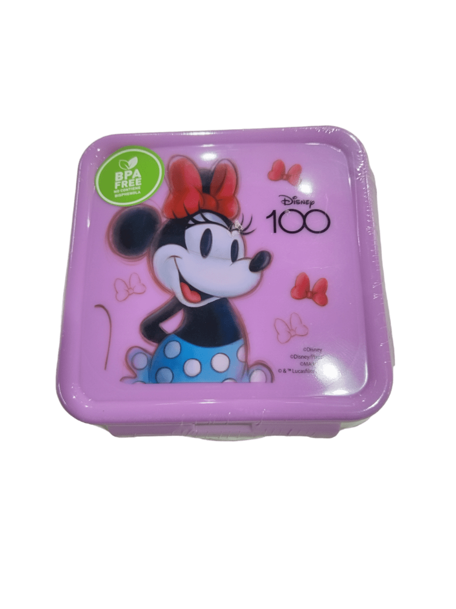 HERMETICO CUADRADO 500ML MINNIE 100 AÑOS1