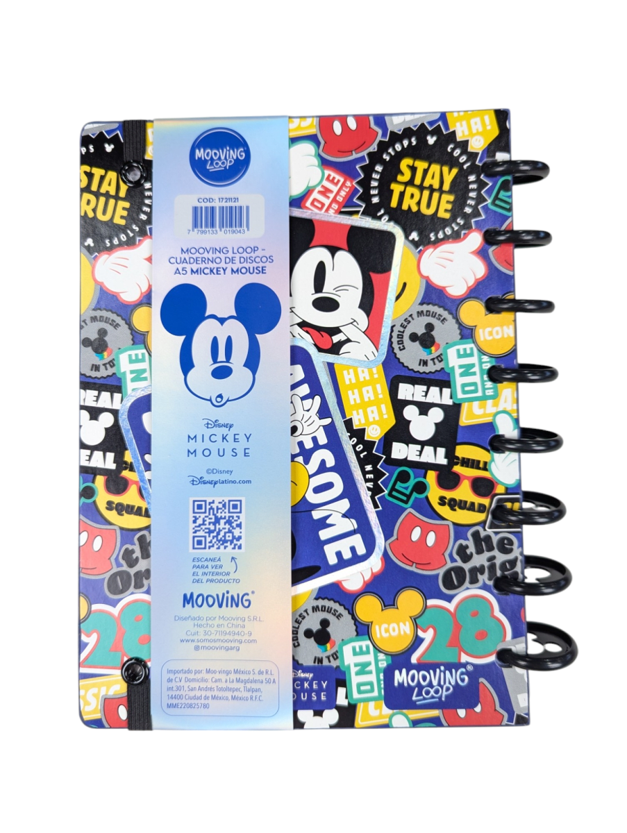 CUADERNO A DISCOS A5 MICKEY MOUSE6