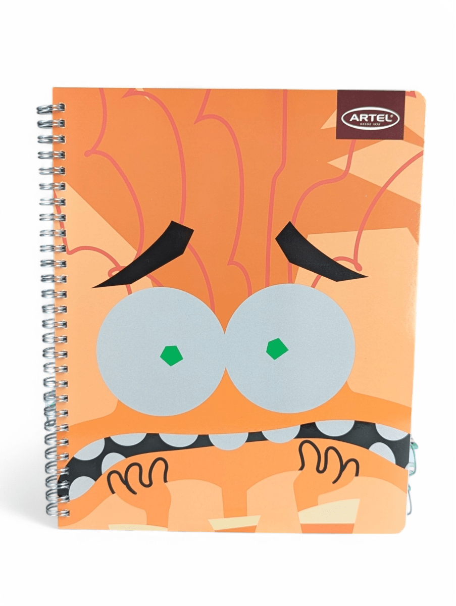 CUADERNO UNIVERSITARIO DOBLE ESPIRAL 100 HOJAS ARTEL INTENSAMENTE ANSIEDAD: CUADRICULADO 7 mm1