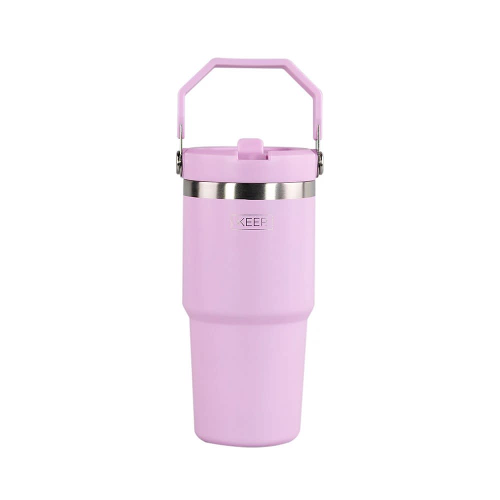 BOTELLA INSULADA C/ MANGO COLORES 590ML KEEP ROSADO1