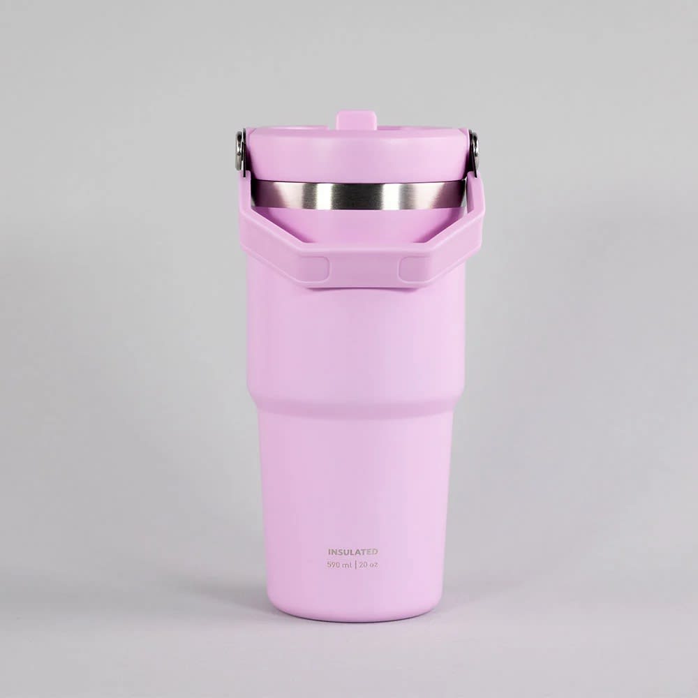 BOTELLA INSULADA C/ MANGO COLORES 590ML KEEP ROSADO2