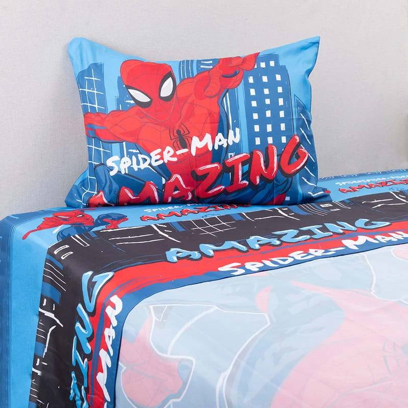 SABANA MF SPIDERMAN AZUL 1.5PL1