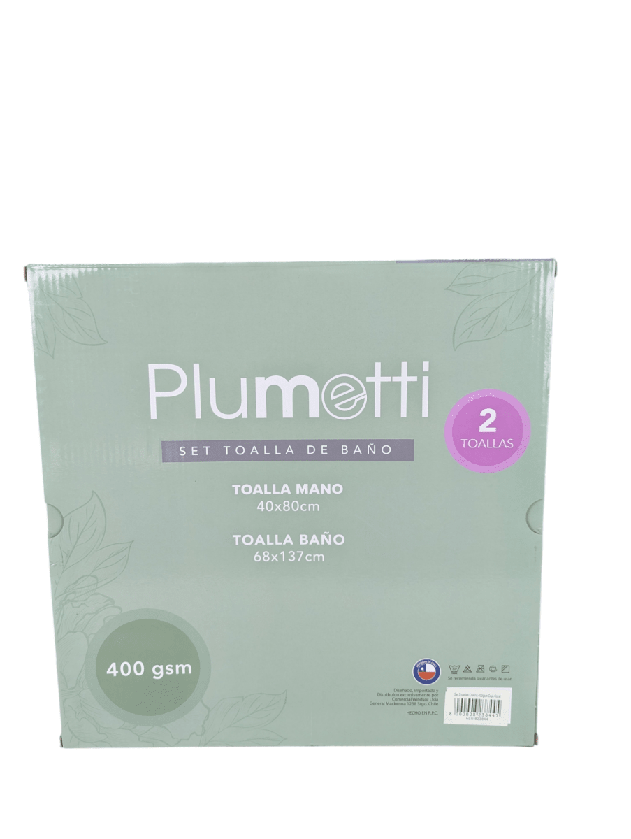 SET 2 TOALLAS PLUMETTI 400GRS TAUPE2