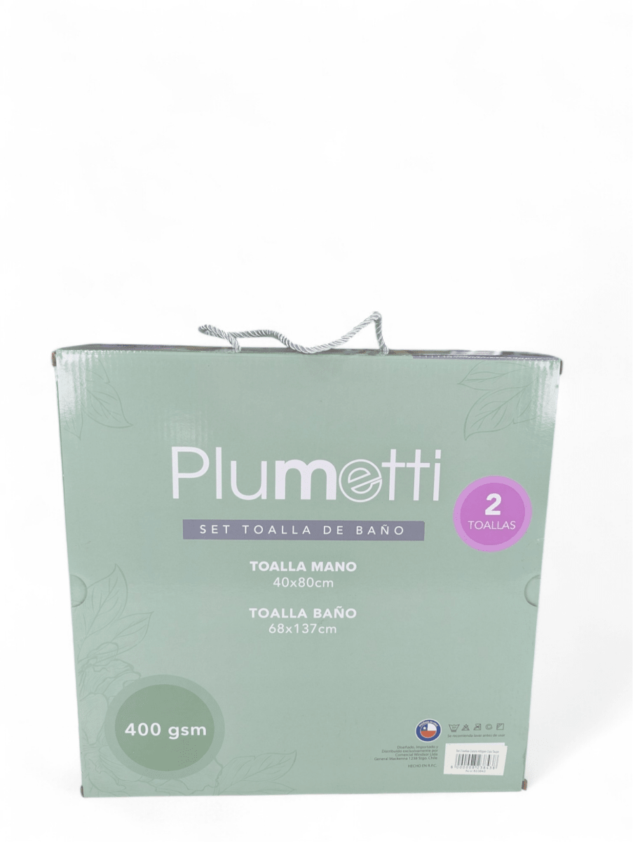 SET 2 TOALLAS PLUMETTI CORAL 400GRS CAJA3