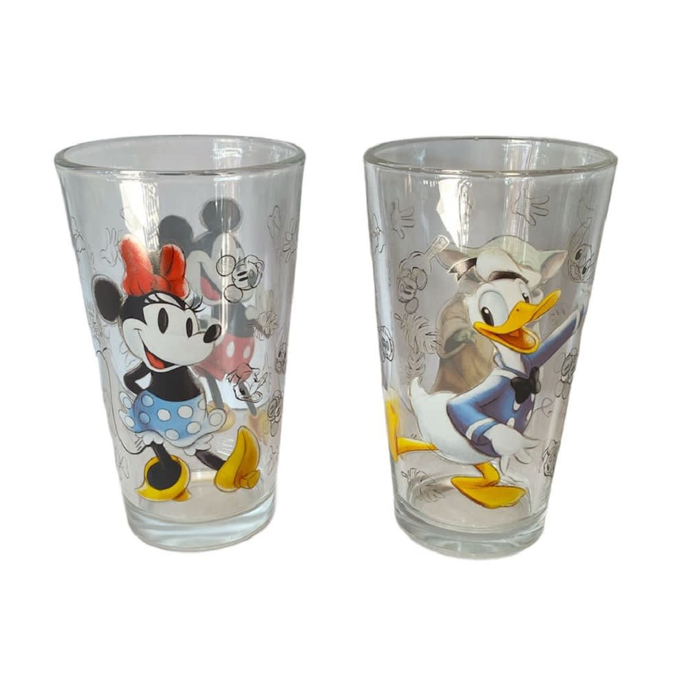 SET 2 VASOS VIDRIO DISNEY 100 AÑOS2