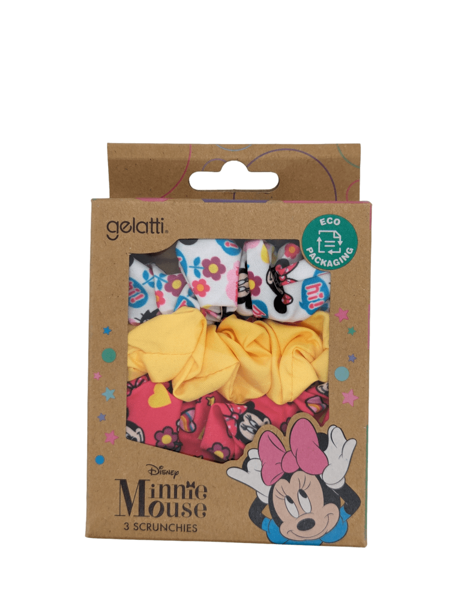 SET DE 3 SCRUNCHIES AMARILLO MINNIE1