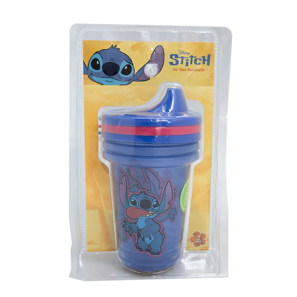 SET 3 VASOS REUTILIZABLES STITCH PATCH2