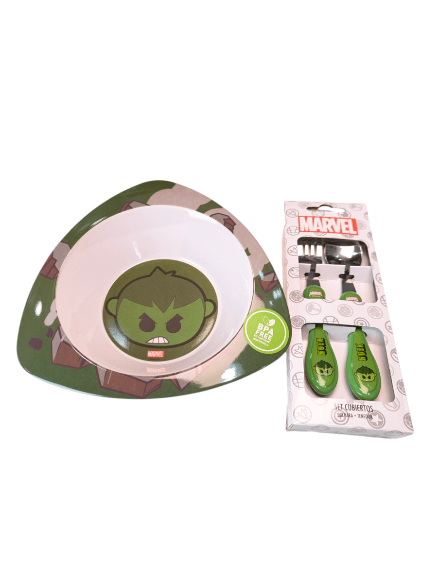 SET DE CUBIERTOS COLECCION MARVEL HULK3