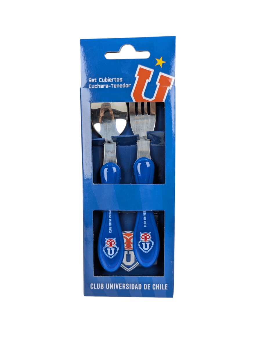 SET DE CUBIERTOS U DE CHILE FANÁTICOS: CUCHARA Y TENEDOR ACERO INOXIDABLE2