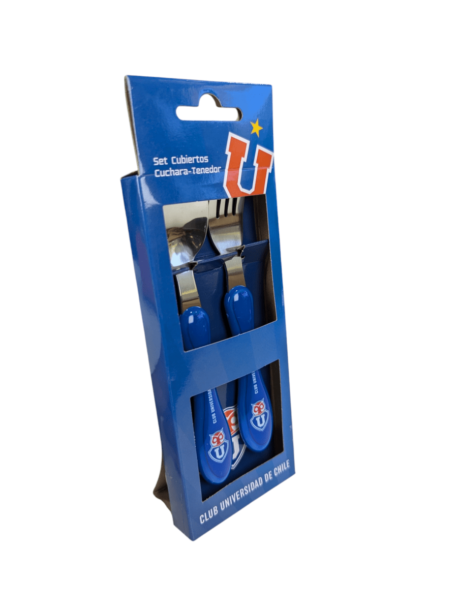 SET DE CUBIERTOS U DE CHILE FANÁTICOS: CUCHARA Y TENEDOR ACERO INOXIDABLE3