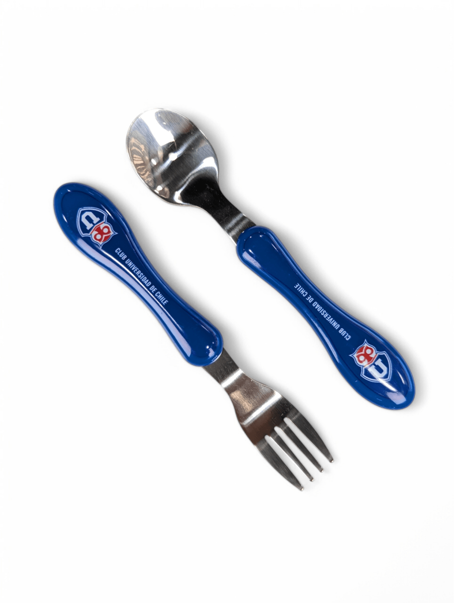 SET DE CUBIERTOS U DE CHILE FANÁTICOS: CUCHARA Y TENEDOR ACERO INOXIDABLE1