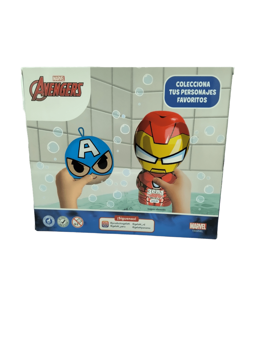 SET DE BAÑO SHAMPOO+ESPONJA AVENGERS1