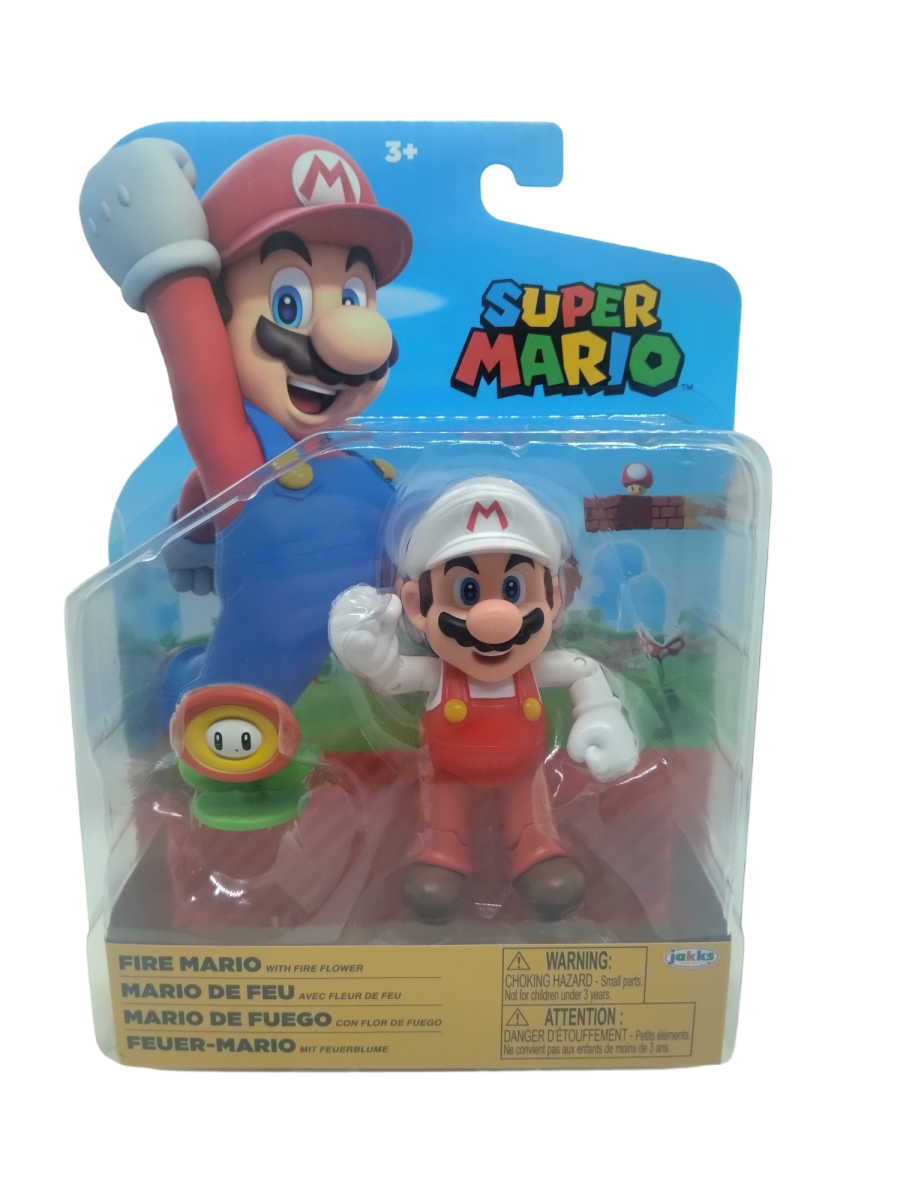 SUPER MARIO 4 FIGURAS WAVE 27 (FIRE MARIO)1