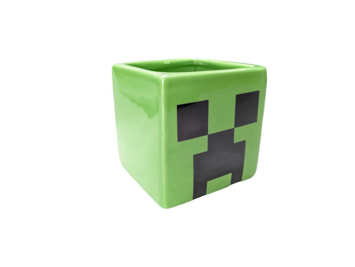 TAZON DE CERAMICA 3D MINECRAFT 320ML EN CAJA CREEPER2
