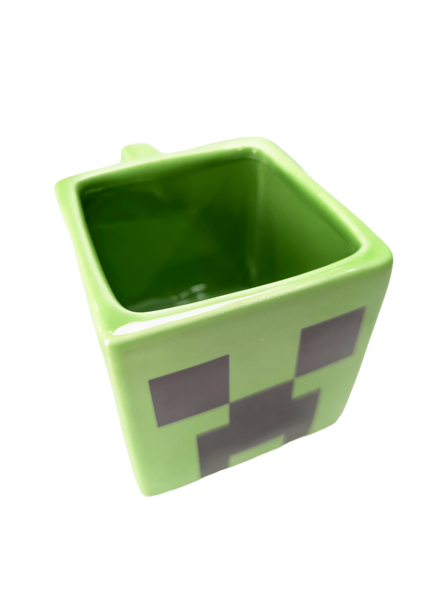 TAZON DE CERAMICA 3D MINECRAFT 320ML EN CAJA CREEPER4