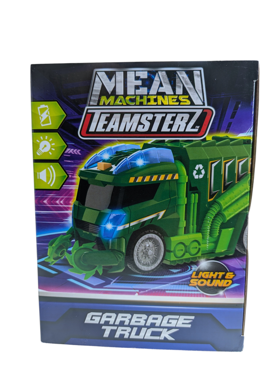 TEAMSTERZ MEAN MACHINES CAMIÓN DE BASURA CON LUZ Y SONIDO2