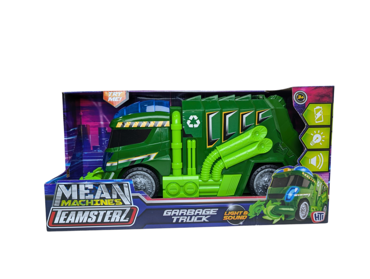 TEAMSTERZ MEAN MACHINES CAMIÓN DE BASURA CON LUZ Y SONIDO1
