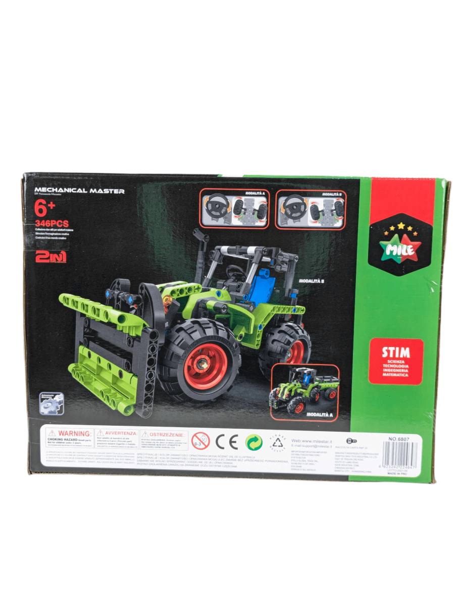 TRACTOR AGRICOLA DE BLOQUES DE CONSTRUCCIÓN 2 EN 1 VERDE2