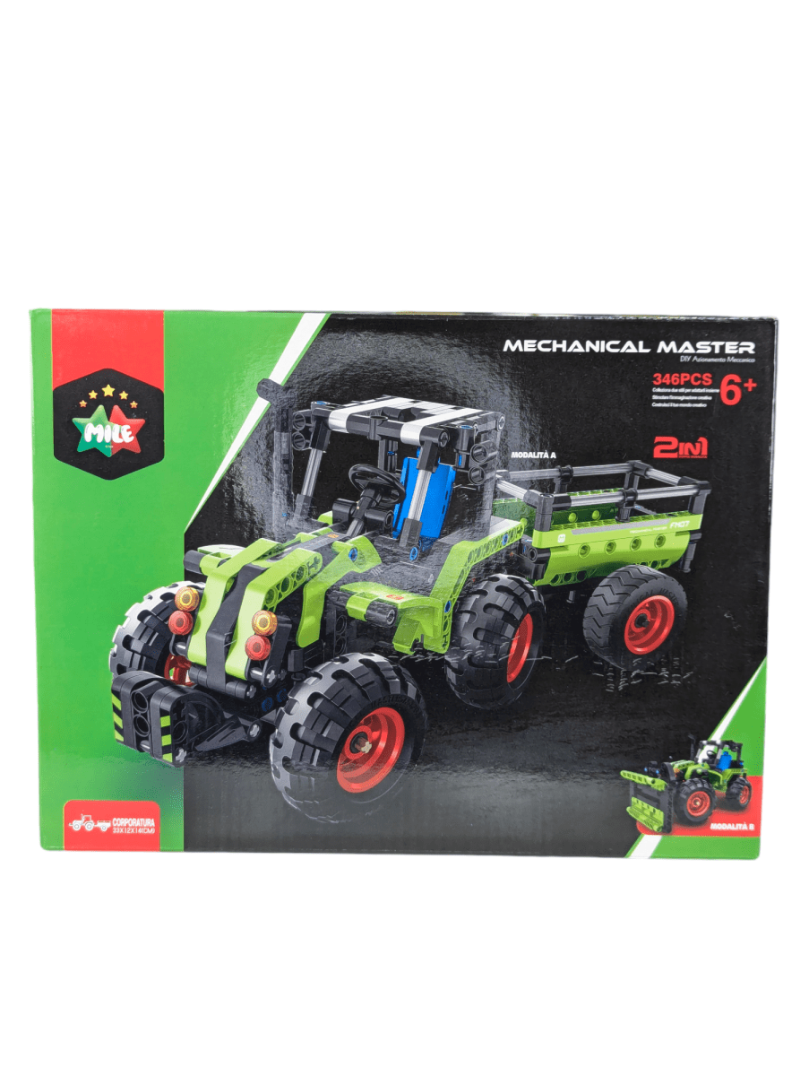 TRACTOR AGRICOLA DE BLOQUES DE CONSTRUCCIÓN 2 EN 1 VERDE1