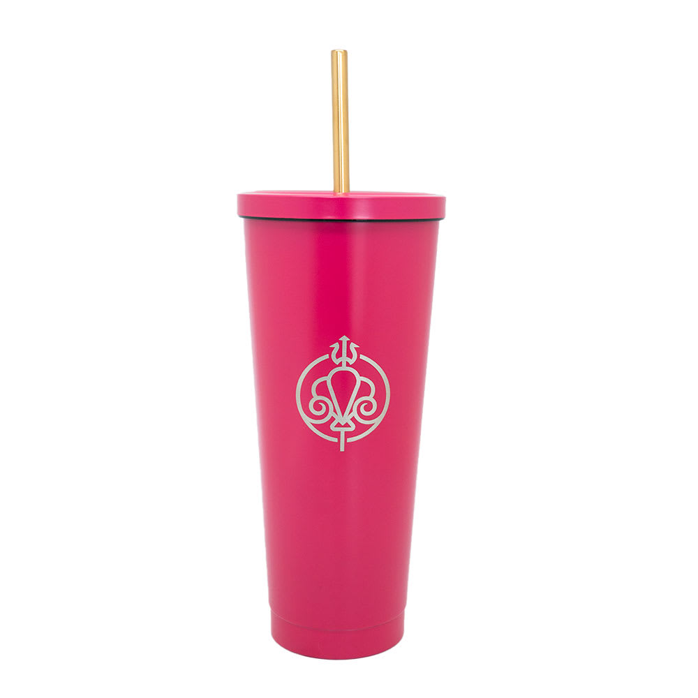 VASO TUMBLER ACERO INOXIDABLE FUSCIA 700ML PRINCESAS4