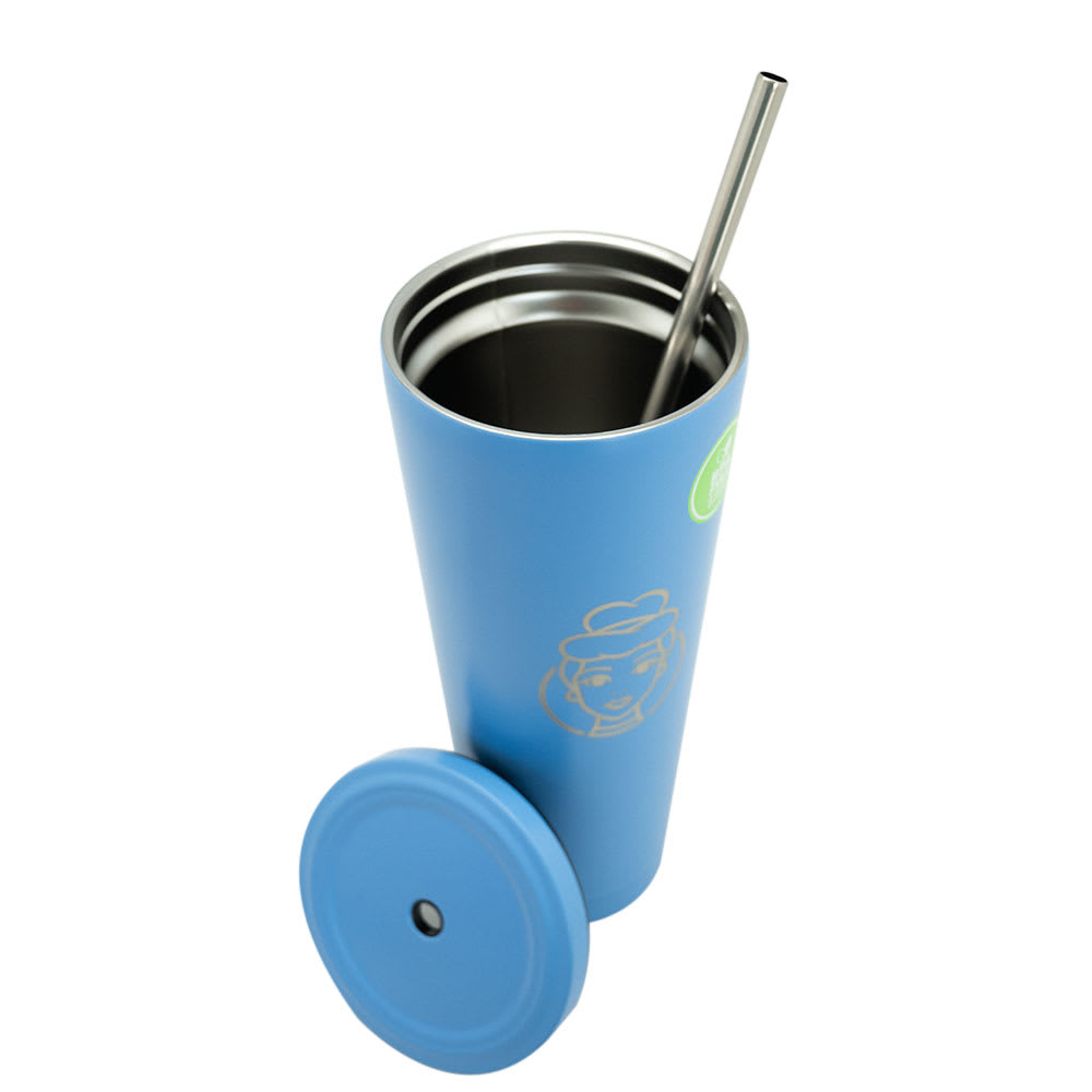 VASO TUMBLER ACERO INOXIDABLE CELESTE 700ML PRINCESAS4