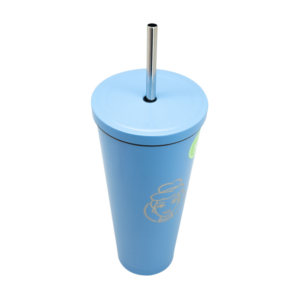 VASO TUMBLER ACERO INOXIDABLE CELESTE 700ML PRINCESAS2