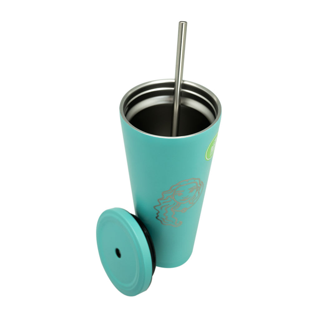 VASO TUMBLER ACERO INOXIDABLE VERDE 700ML PRINCESAS3