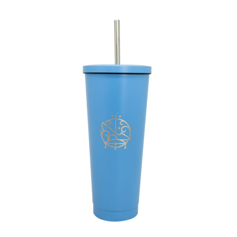 VASO TUMBLER ACERO INOXIDABLE CELESTE 700ML PRINCESAS1