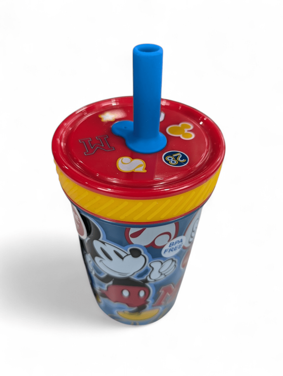 VASO ANTIVUELCO MICKEY MOUSE CON BOMBILLA DE SILICONA - 370 ML2