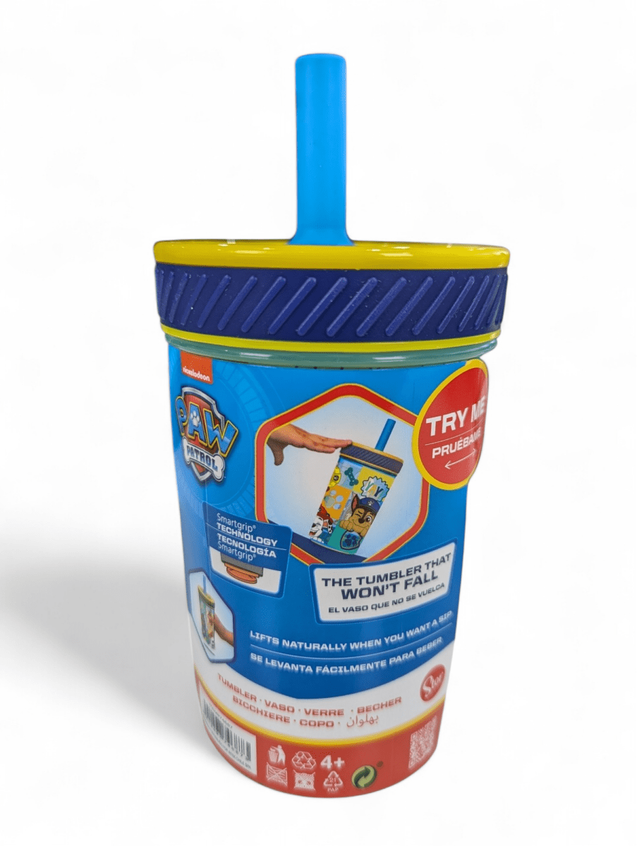 VASO ANTIVUELCO PAW PATROL CON BOMBILLA DE SILICONA - 370 ML3