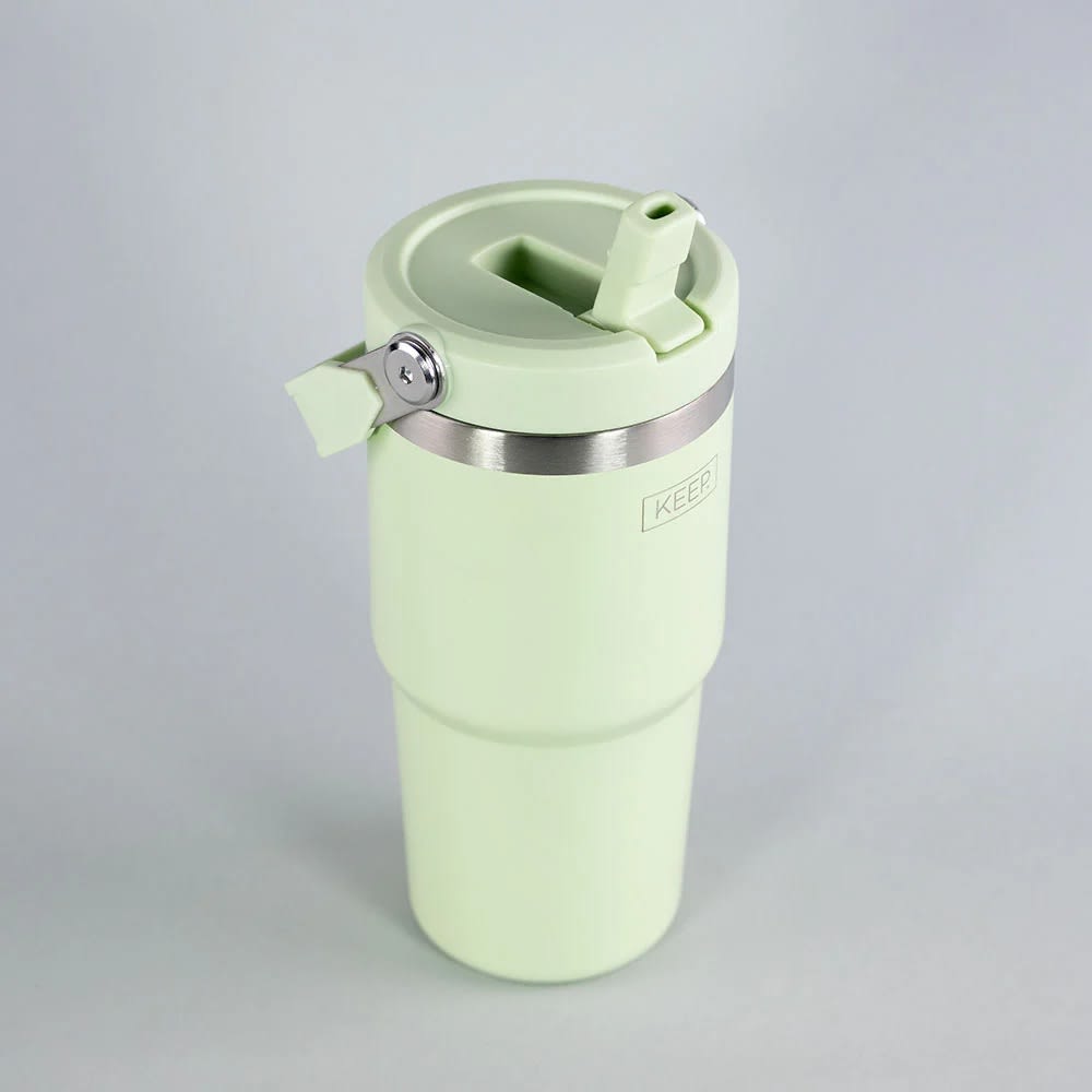 BOTELLA INSULADA C/ MANGO COLORES 590ML KEEP VERDE2