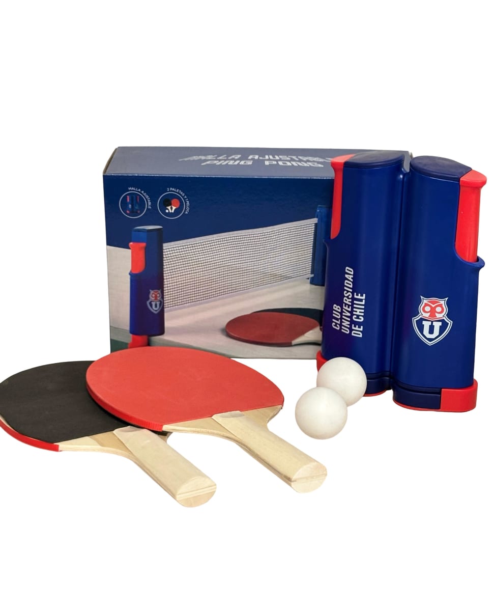 MALLA PING PONG AJUSTABLE +2 PALETAS UNIVERSIDAD DE CHILE1