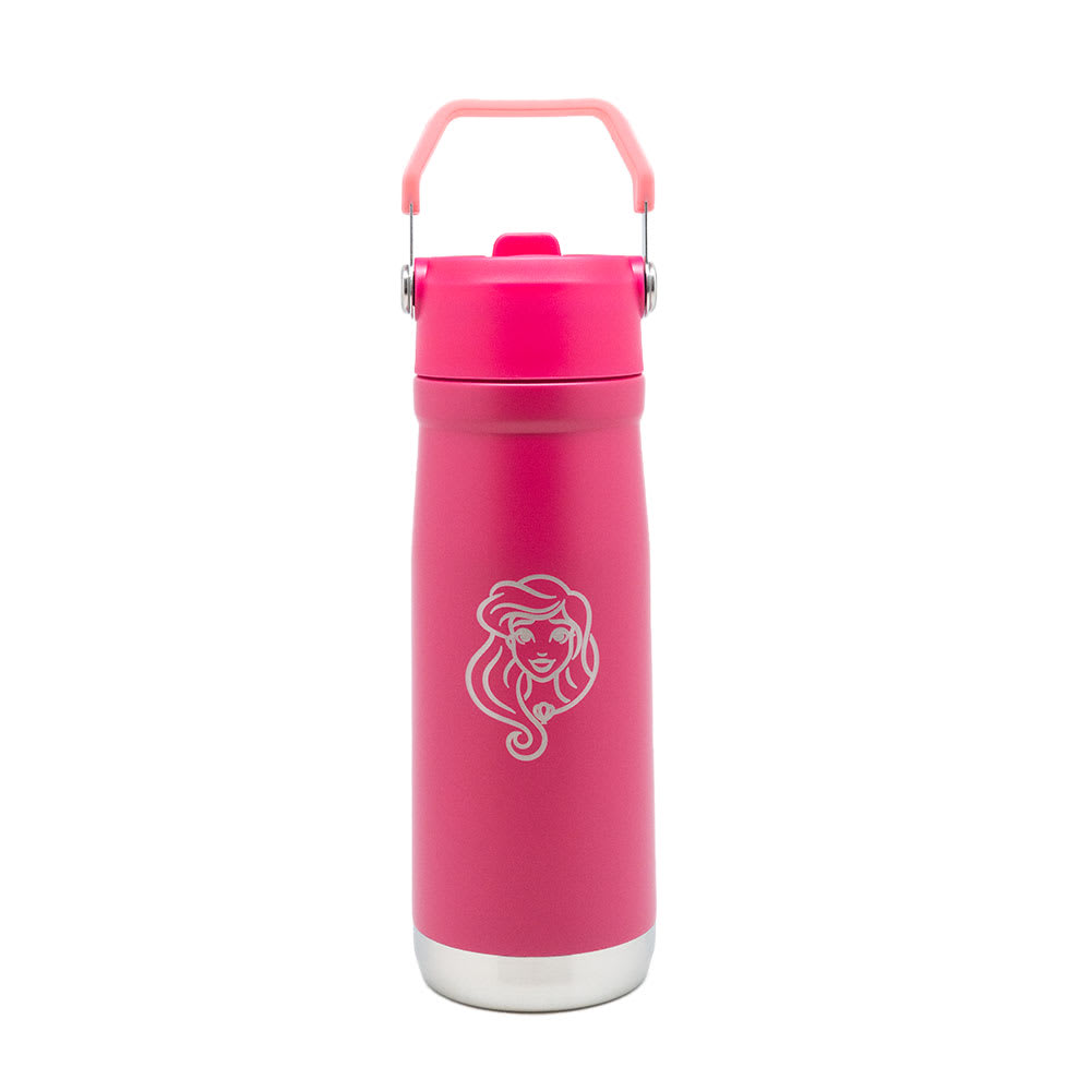 BOTELLA INSULADA MANGO FUCSIA 650ML PRINCESAS1