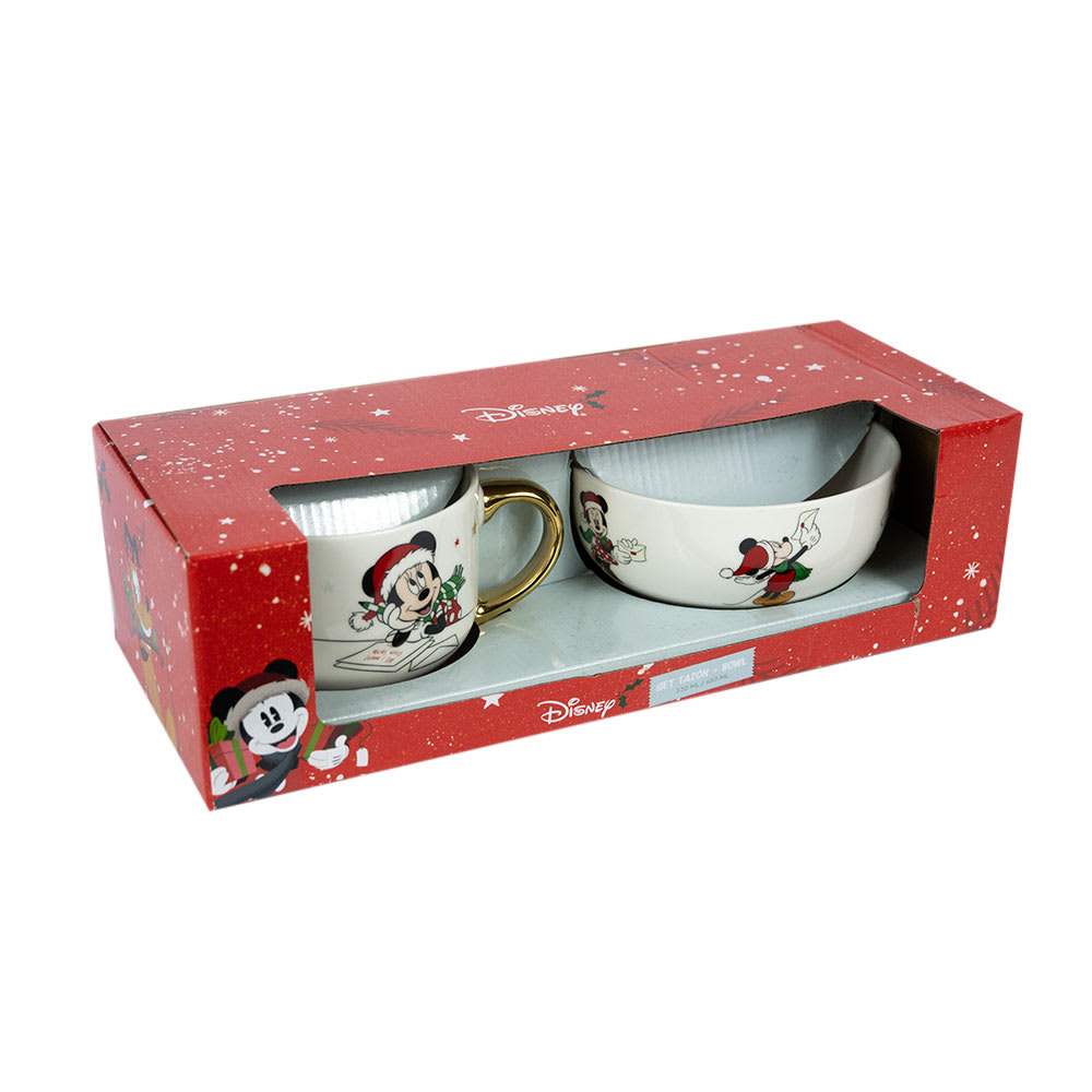 SET TAZON 520 ML + BOWL 650ML NAVIDAD DISNEY CLASSIC1